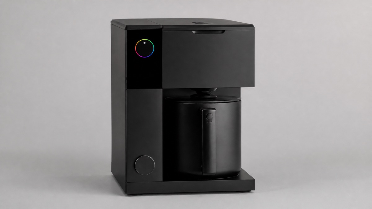 Fellow Aiden Precision Coffee Maker in matte black with thermal carafe