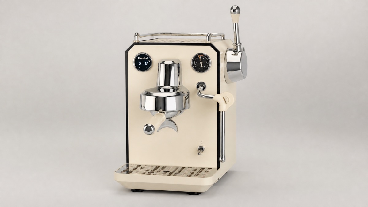 Gemilai Owl G3006 espresso machine in ivory